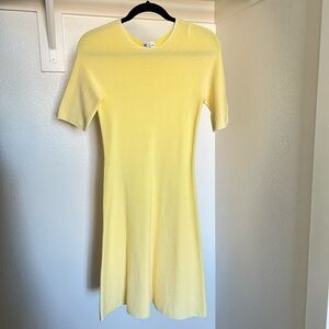 UNIQLO butter yellow knit dress